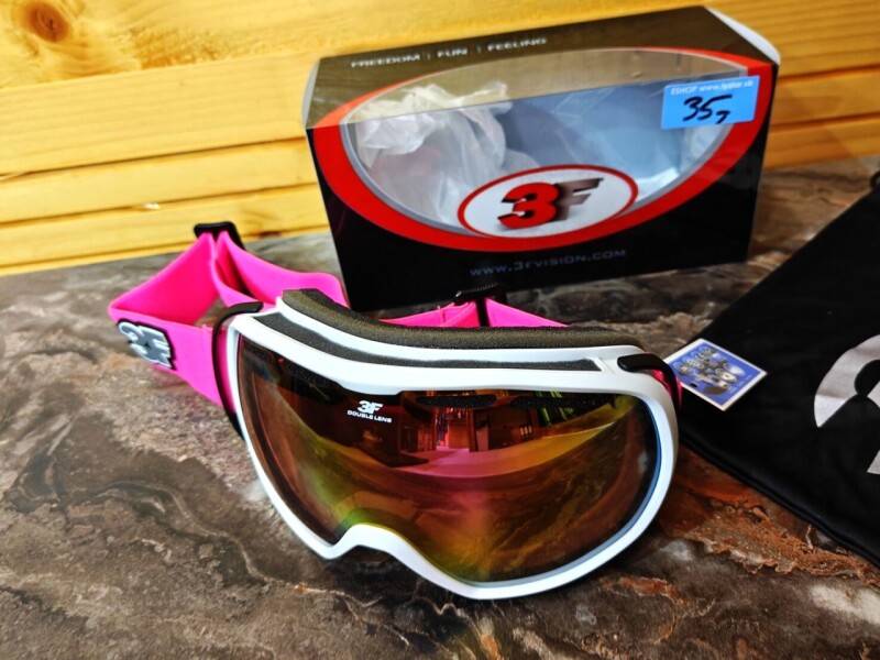JUNIORSKÉ LYŽIARSKE OKULIARE 3F VISON PURE 2 WHITE-NEON PINK